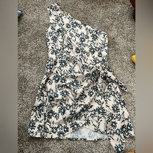 Floral one shoulder dress